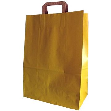 Saco Papel Amarelo com Asa Plana 320x170x450mm 250un