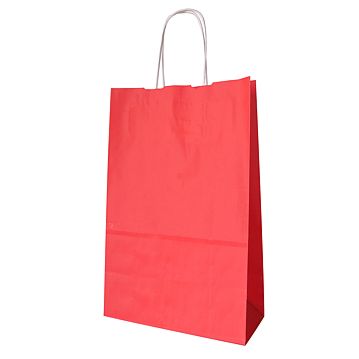 Saco Papel Vermelho com Asa Retorcida 270x120x370mm 200un