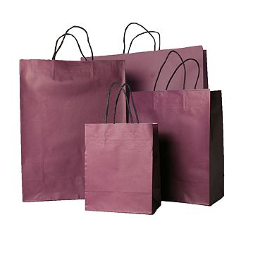 Saco Papel Bordeaux com Asa Retorcida 270x120x370mm 200un