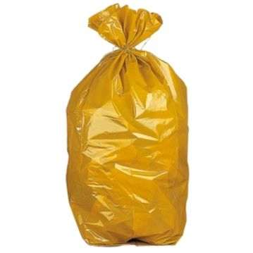 Saco Plstico Dobrado para Lixo Amarelo 900x1300mm - 160L - 10kg