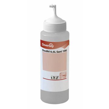 Frasco Plstico Doseador Sani 100 - 500ml com escala de 100 em 100ml