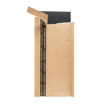 Guardanapo Airlaid Preto 33x40 1/8 Embrulhado Individualmente 250 un