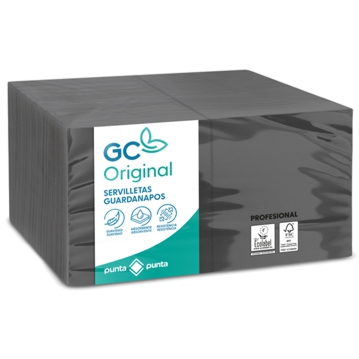 Guardanapo Punta Punta 200x200mm 1/4 Preto 30x100 un