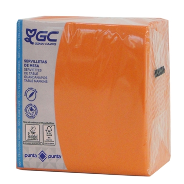 Guardanapo Punta Punta 400x400mm 1/4 Laranja 20x100 un