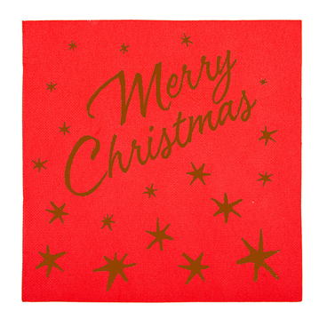 Guardanapo Merry Christmas 400x400mm Dobrado a 1/4 v 14x50 un