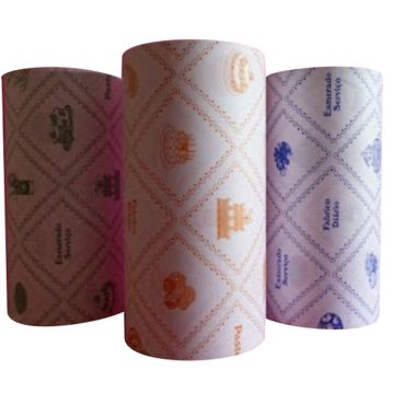 Papel Kraft Branco com Impresso Standard para Pastelaria 600mm X 270m Caixa 1 rolo