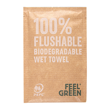 Toalhita Refrescante Flushable Citrico Feel Green 300 un
