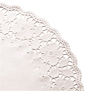 Naperon em Papel Rendado Branco Circular 420 mm 250un