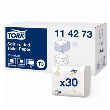 Papel Higinico Tork Folha a Folha Soft Premium 30x252 un
