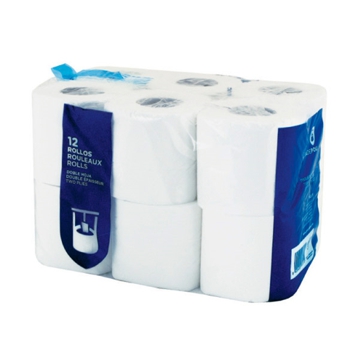 Rolo Higinico Papel Tissue Branco 2 Folhas 23m 9x12 un