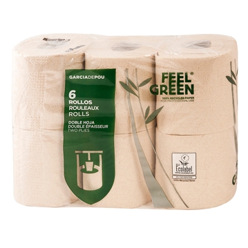 Rolo Higinico Papel Reciclado Natural 2 Folhas 36m 9x12 un