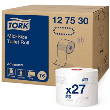 Rolo Higinico Tork Mid.Size Advanced 2 Folhas 9,9x100m 27 un