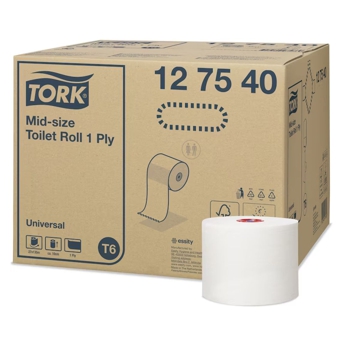 Rolo Higinico Tork Mid.Size Advanced 1 Folhas 99mm x 135m 27 un