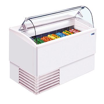 Vitrine para Gelado ISA Isetta 7R LX TP vidro curvo