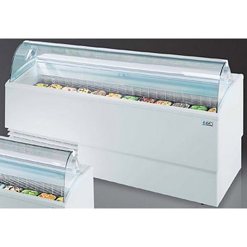 Vitrine para Gelado ISA Isetta 12R LX TP vidro curvo