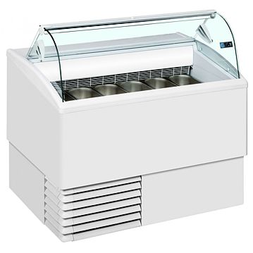 Vitrine para Gelado ISA Isetta 6R LX TP vidro curvo