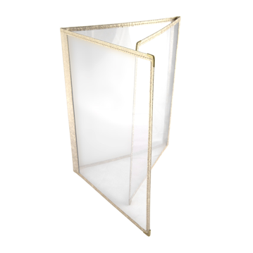 Menu Americano A4 230x317mm 3 corpos 6 pginas PVC Golden