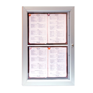 Porta Menus Iluminado de Parede 4xA4 523x695x32mm