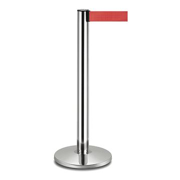 Coluna Mvel com Cinta Retrctil Vermelho