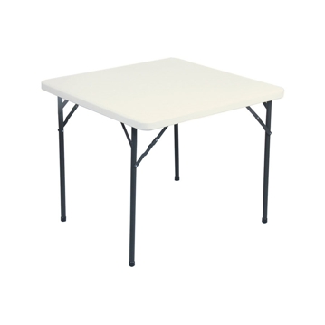 Mesa Quadrada Dobrvel em Plstico PE Branco 860x860x740mm