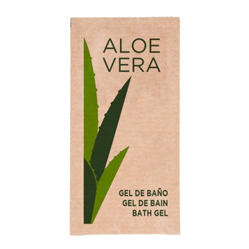 Saqueta Gel de Banho Aloe vera 10ml 100x50mm 2x500 un