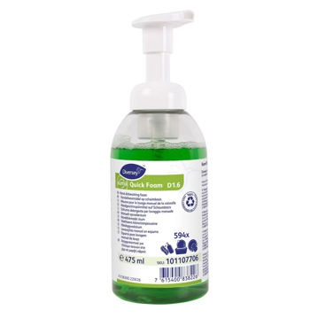 Detergente em espuma para lavagem manual de loua Suma Quick Foam D1.6  6x476ml
