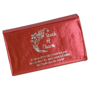 Sabonete Rectangular Touch of Charm 9g 55x35mm Branco 10x100 un