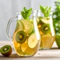 Sangria de Vinho Branco com Ma Verde e Kiwi
