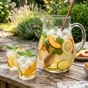 Peach Basil Smash Sangria
