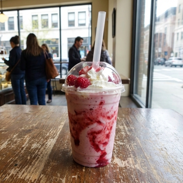 Frapp� de Iogurte e Framboesa