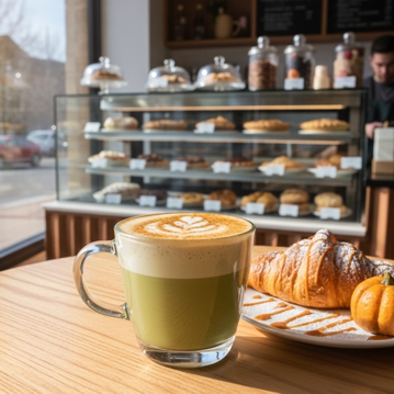 Latte com Caf� ou Matcha e Pumpkin Spice